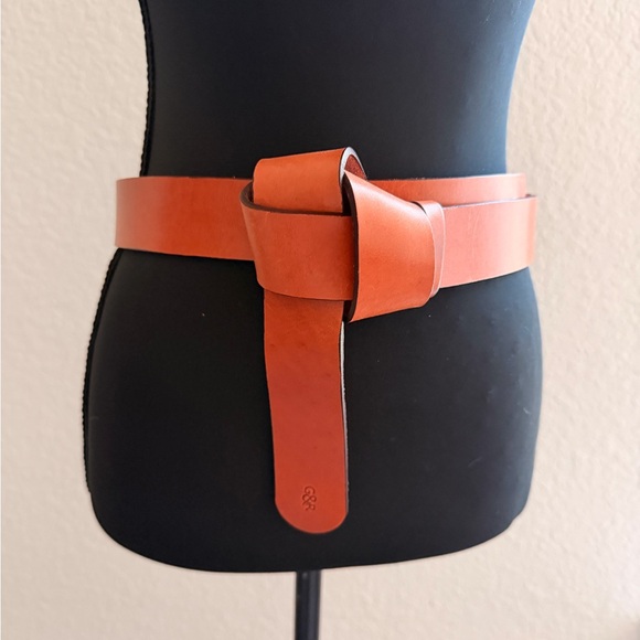 G&R Accessories - G&R Tan Knot Wrap Belt | 100% Leather Tie Waist Elegant Belt| Dust Bag Included
